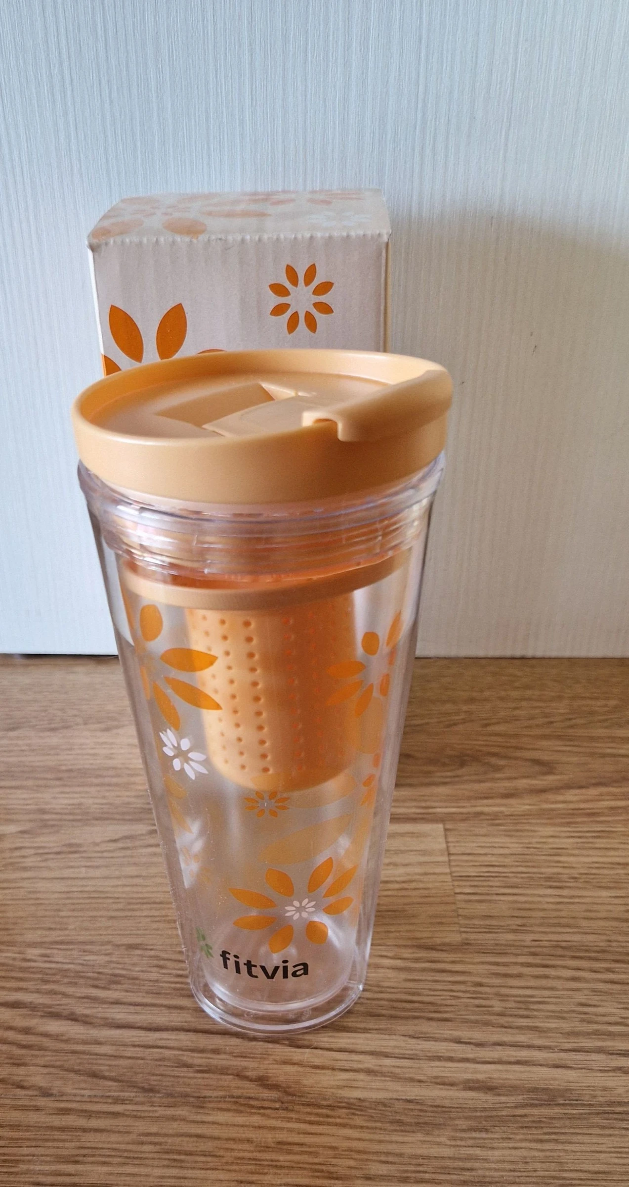 Termo Fitvia con colador integrado 350ml NUEVO 🍊🌸